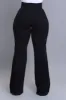 Big Deal High Rise Wide Leg Denim Pants - Black sold by Swankaposh