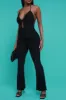 Stay Glam Backless Halter Flared Pants Set - Black sold by Swankaposh