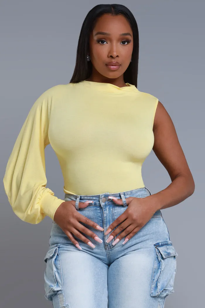 Get It All One Shoulder Top - Yellow sold by Swankaposh