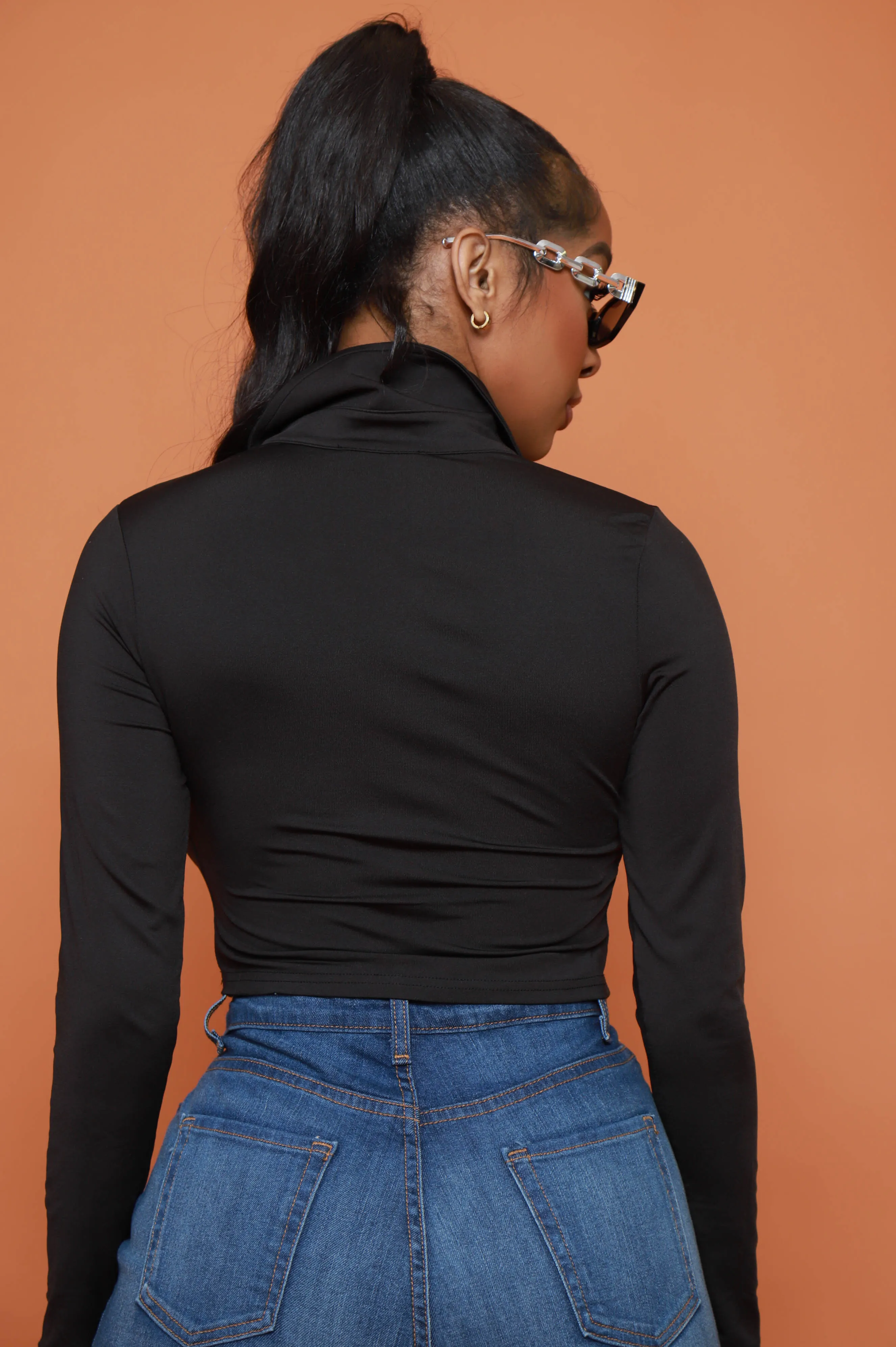 Players Game Cropped Pin Up Top - Black sold by Swankaposh product image thumbnail 4