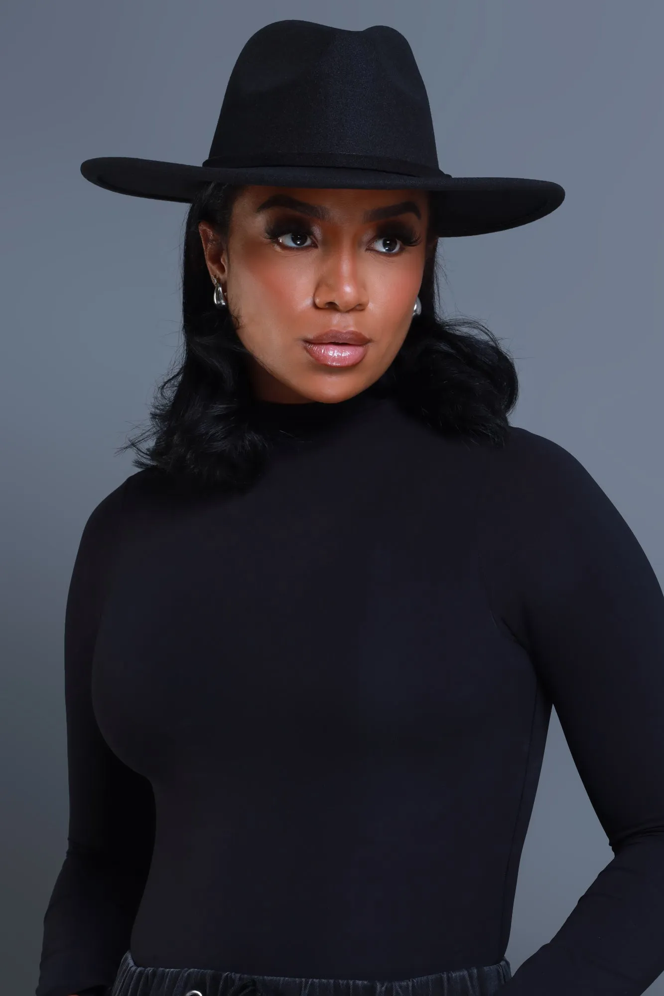 Looking Up Faux Wool Fedora - Black sold by Swankaposh product image thumbnail 2