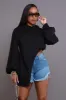 Strike Out Asymmetrical Oversized Hoodie - Black sold by Swankaposh