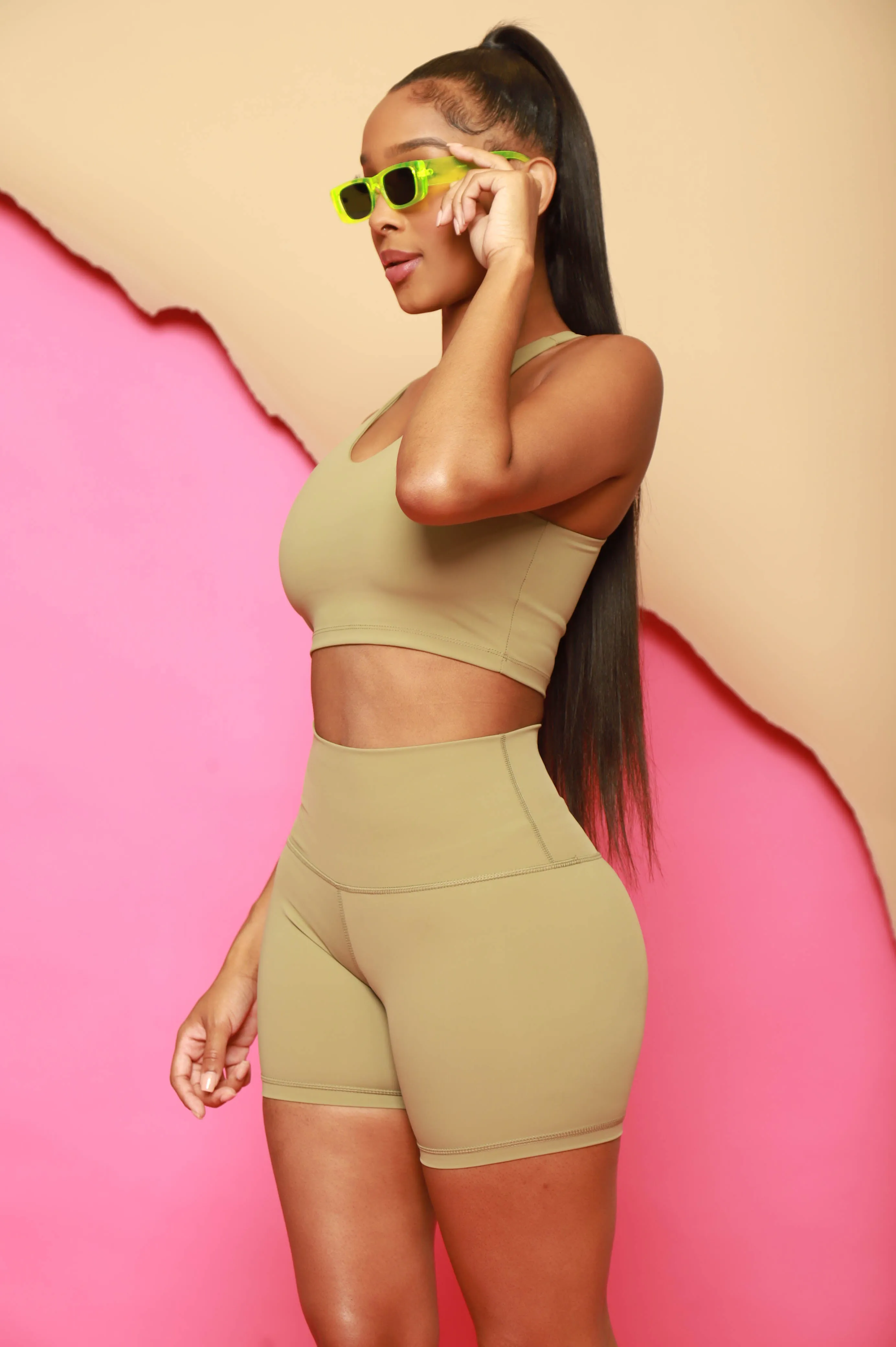 Training Day Biker Athletic Set - Thyme Green sold by Swankaposh product image thumbnail 2