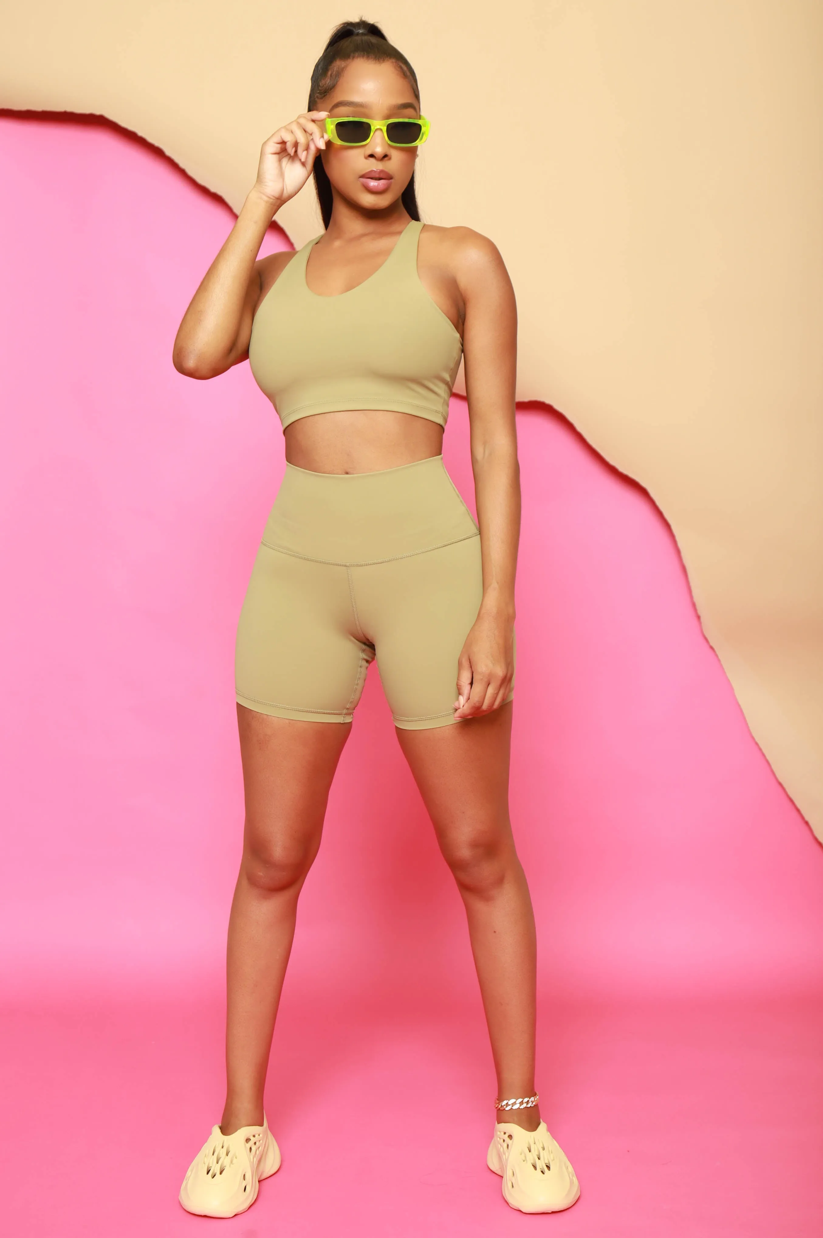 Training Day Biker Athletic Set - Thyme Green sold by Swankaposh product image thumbnail 4