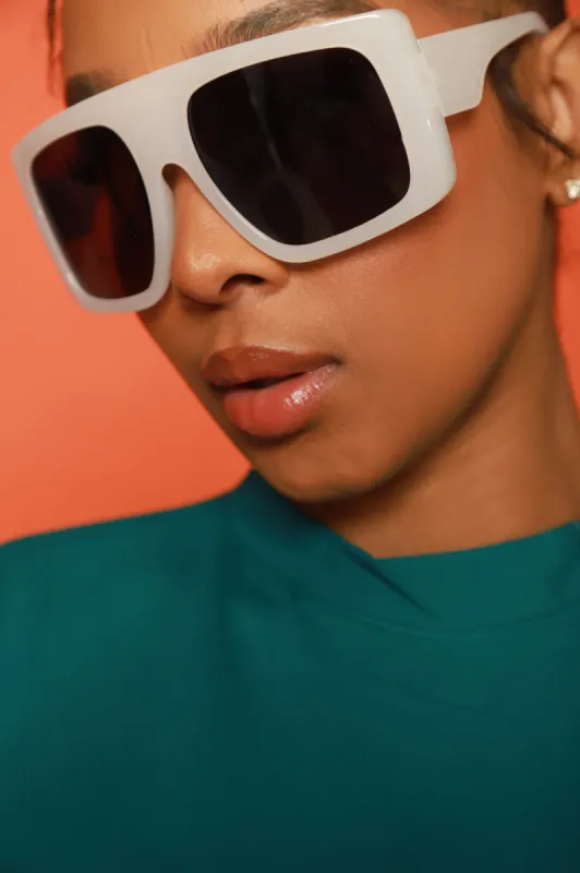 No Distraction Oversized Sunglasses - Cloudy Gray sold by Swankaposh