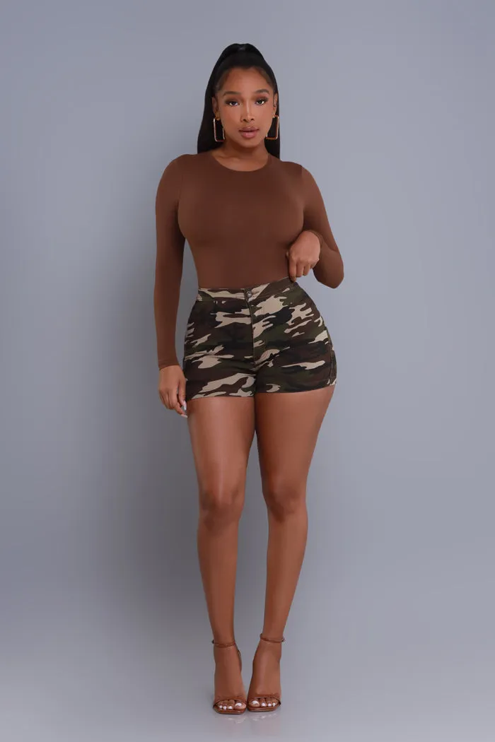 Good Form Crew Neck Bodysuit - Brown No.291 NKDS sold by Swankaposh product image thumbnail 2