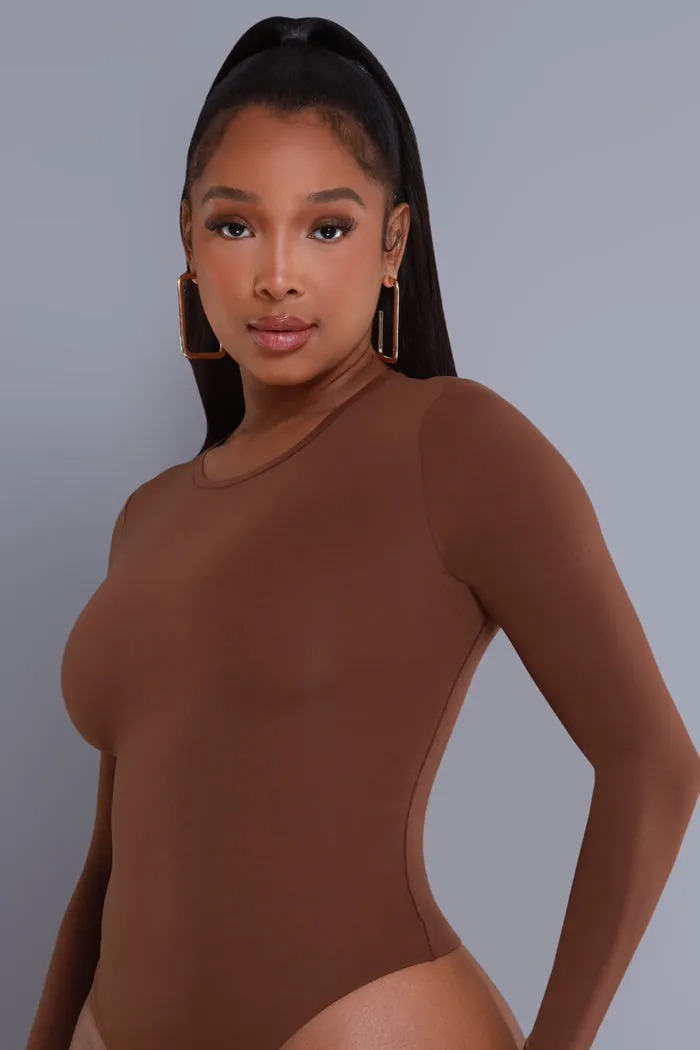 Good Form Crew Neck Bodysuit - Brown No.291 NKDS sold by Swankaposh product image thumbnail 5