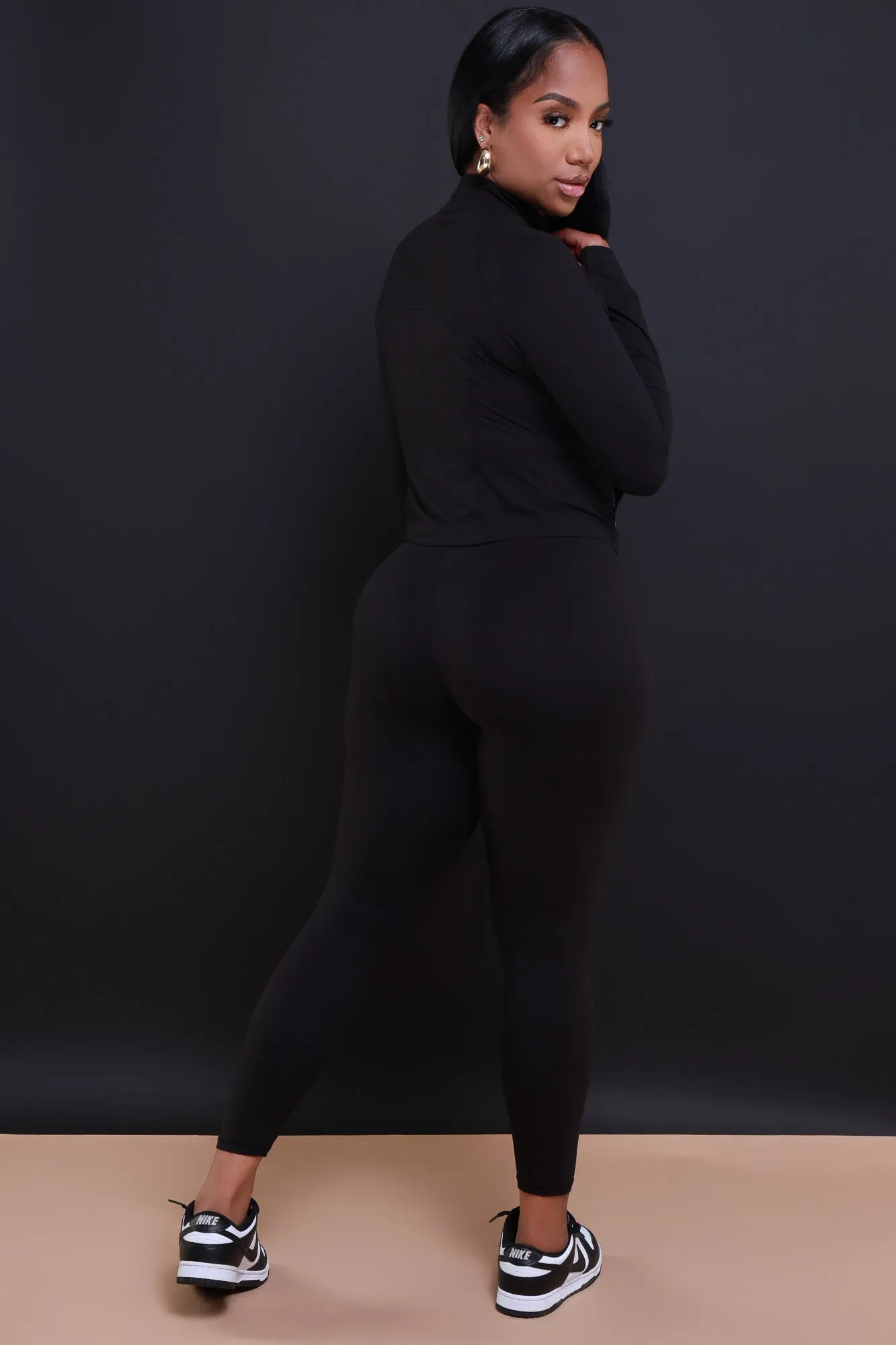 Before It's Over Long Sleeve Athletic Jacket - Black sold by Swankaposh product image thumbnail 4