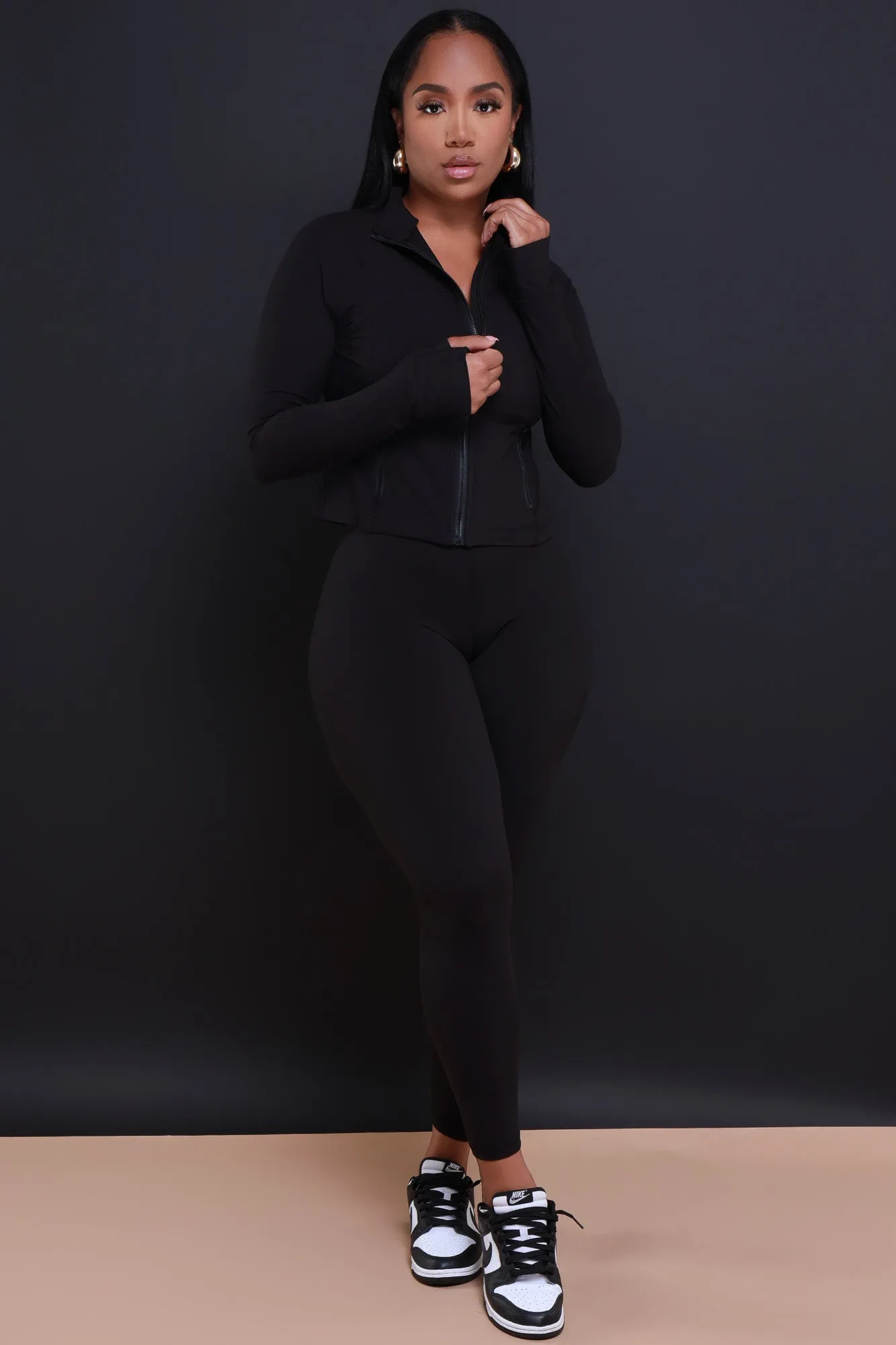 Before It's Over Long Sleeve Athletic Jacket - Black sold by Swankaposh product image thumbnail 5