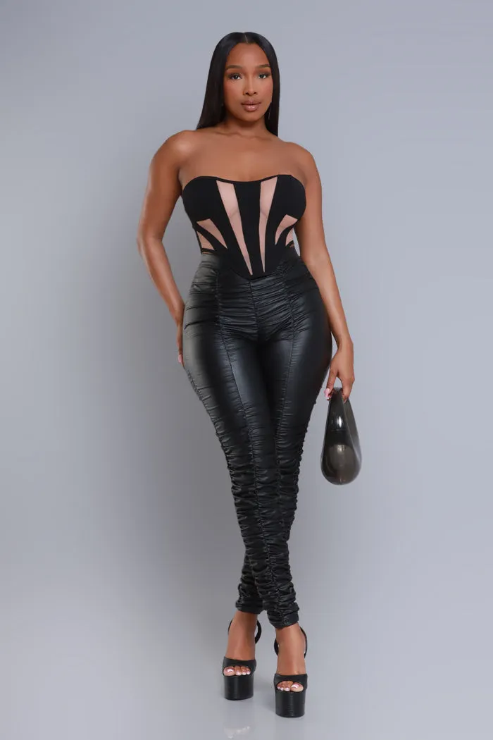 Diabolical Contrast Mesh Corset Top - Black sold by Swankaposh product image thumbnail 2