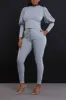 Diary Power Sleeve Jogger Set - Heather Grey sold by Swankaposh