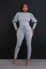 Diary Power Sleeve Jogger Set - Heather Grey sold by Swankaposh