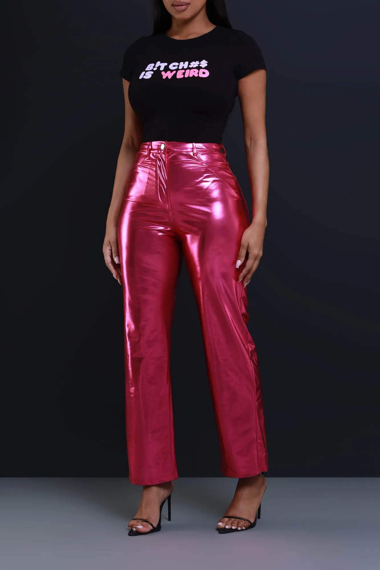 Be Weird Cropped Graphic T-Shirt - Black sold by Swankaposh product image thumbnail 4