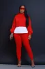 Excuse The Mess Layered Hooded Lounge Set - Red sold by Swankaposh