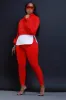 Excuse The Mess Layered Hooded Lounge Set - Red sold by Swankaposh