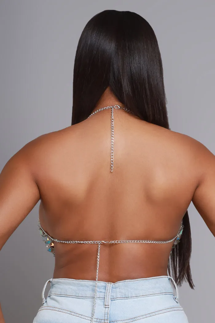 Crystal Clear Beaded Chandelier Halter Top - Clear sold by Swankaposh product image thumbnail 2