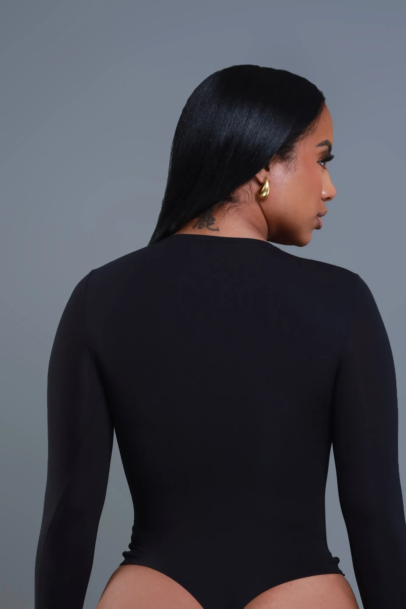 Good Form Crew Neck Bodysuit - Black No.291 NKDS sold by Swankaposh product image thumbnail 3