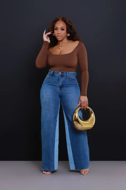 Almost There High Rise Wide Leg Jeans - Medium Wash sold by Swankaposh
