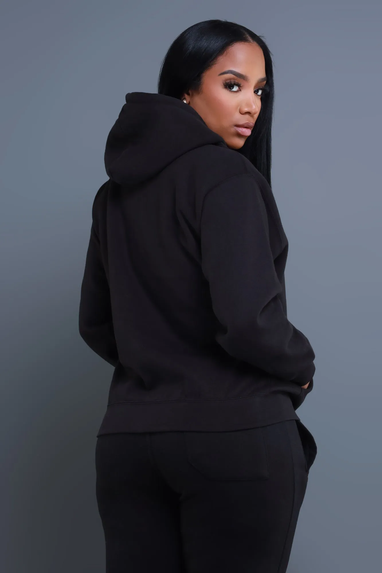 State Of Mind Hooded Jogger Set - Black sold by Swankaposh product image thumbnail 3