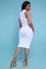 Take Action Sleeveless Button Down Midi Dress - White sold by Swankaposh