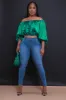 All For You Off The Shoulder Crop Top - Kelly Green sold by Swankaposh