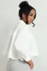 No Way Pleated Back Crop Top - White sold by Swankaposh