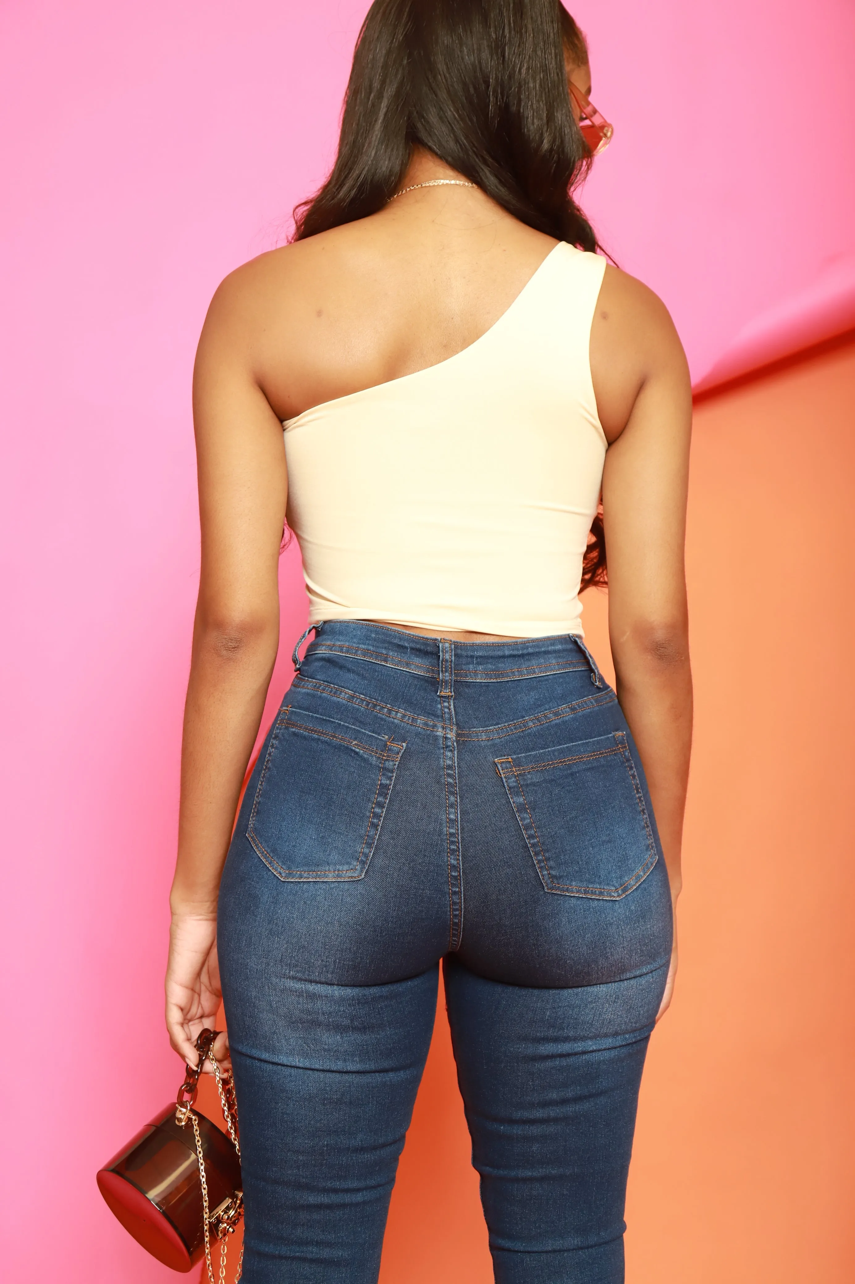 Home Girl High Rise Skinny Jeans - Dark Wash sold by Swankaposh product image thumbnail 3