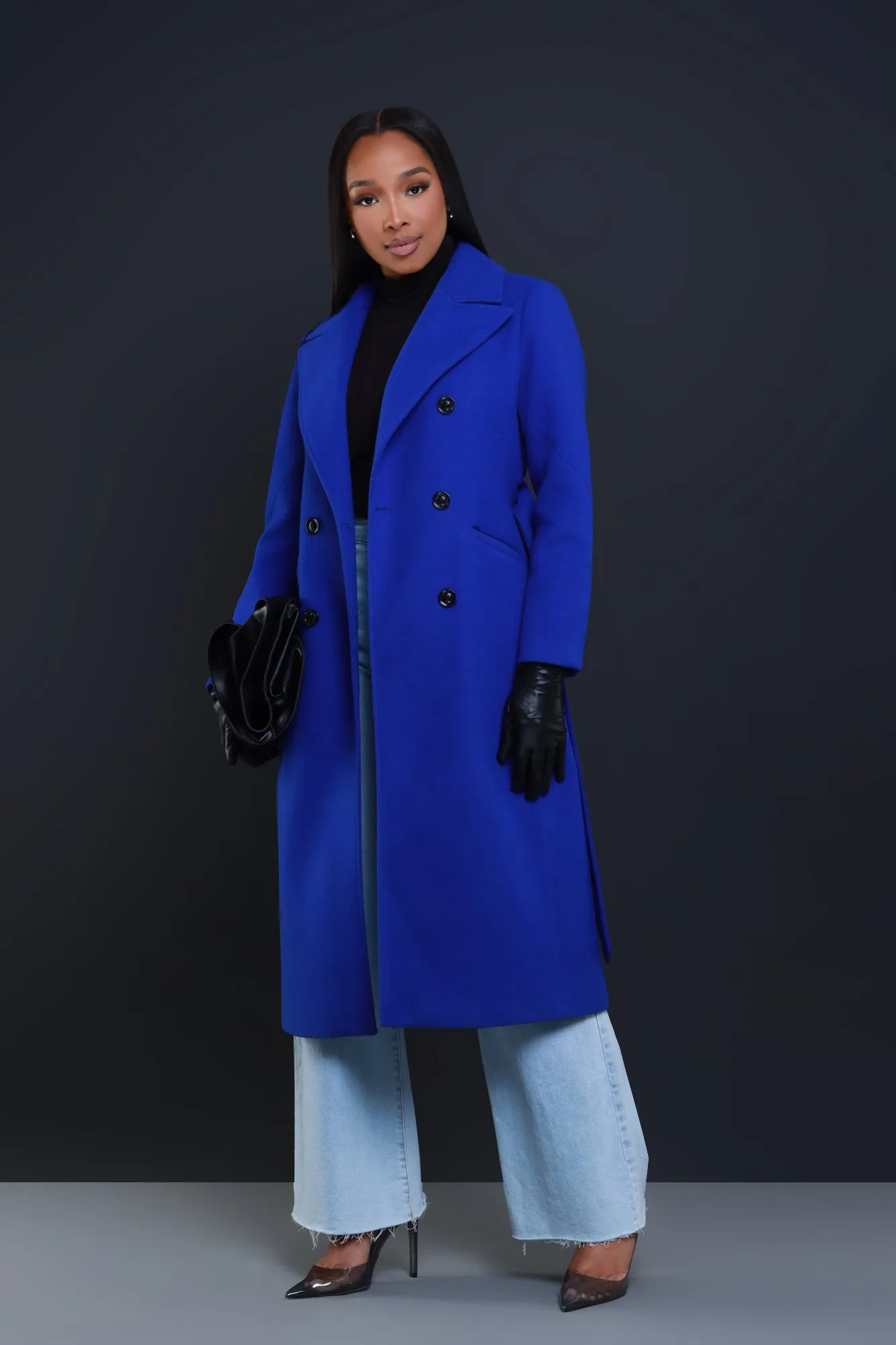 In My Prime Double Breasted Wool Coat - Blue sold by Swankaposh product image thumbnail 2