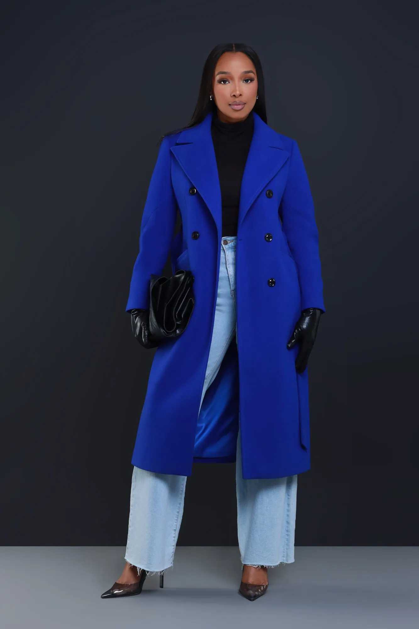 In My Prime Double Breasted Wool Coat - Blue sold by Swankaposh product image thumbnail 5