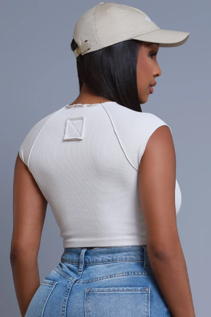Be For Real Ribbed Crop Top - Sand sold by Swankaposh product image thumbnail 3