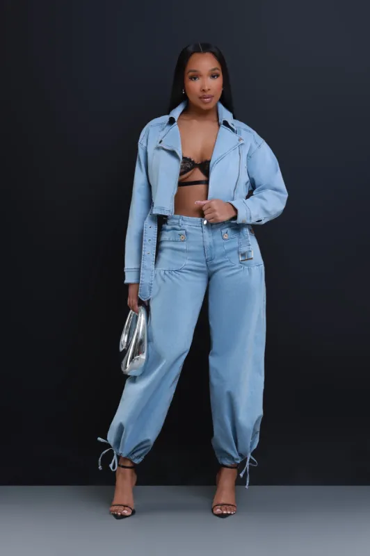 Heartstopper High Rise Wide Leg Jeans - Light Wash sold by Swankaposh