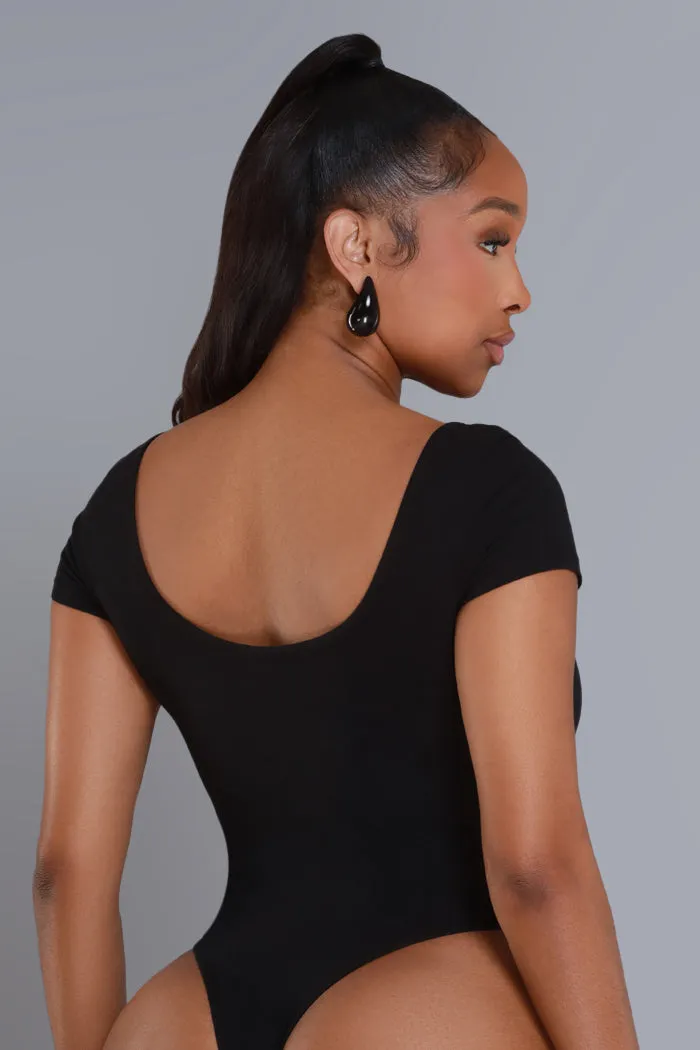 Get Going Scoop Neck Bodysuit - Black sold by Swankaposh product image thumbnail 3
