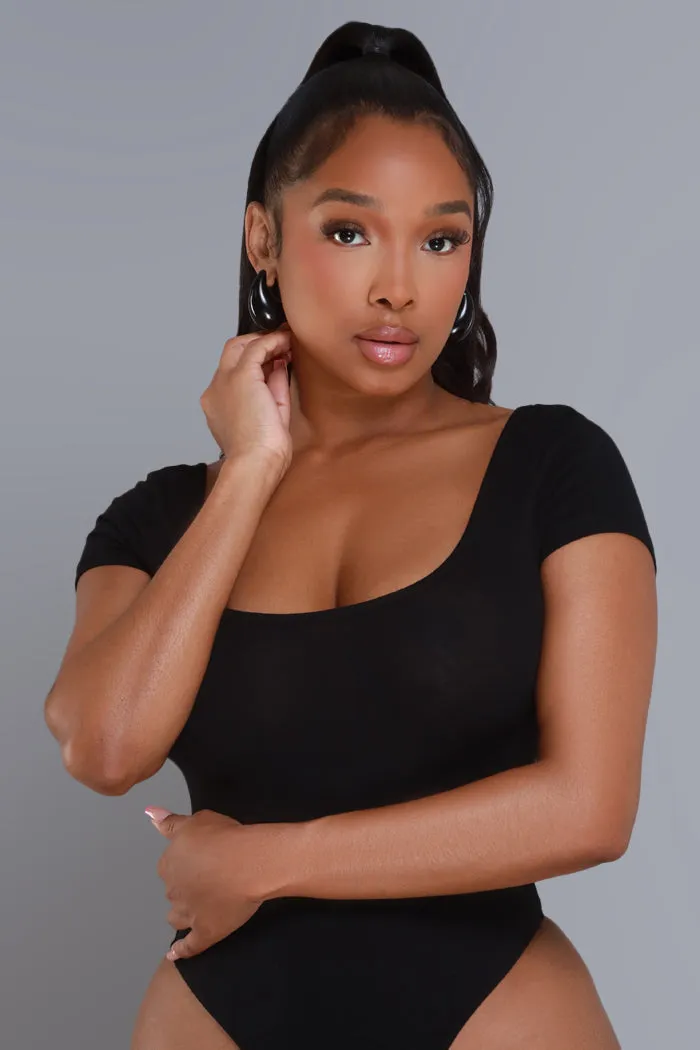 Get Going Scoop Neck Bodysuit - Black sold by Swankaposh product image thumbnail 5