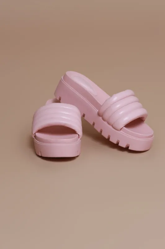 Time Is Running Out Open Toe Slides - Pink sold by Swankaposh