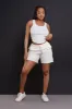 Head Rush NUW Ribbed Tank Top - Cream sold by Swankaposh