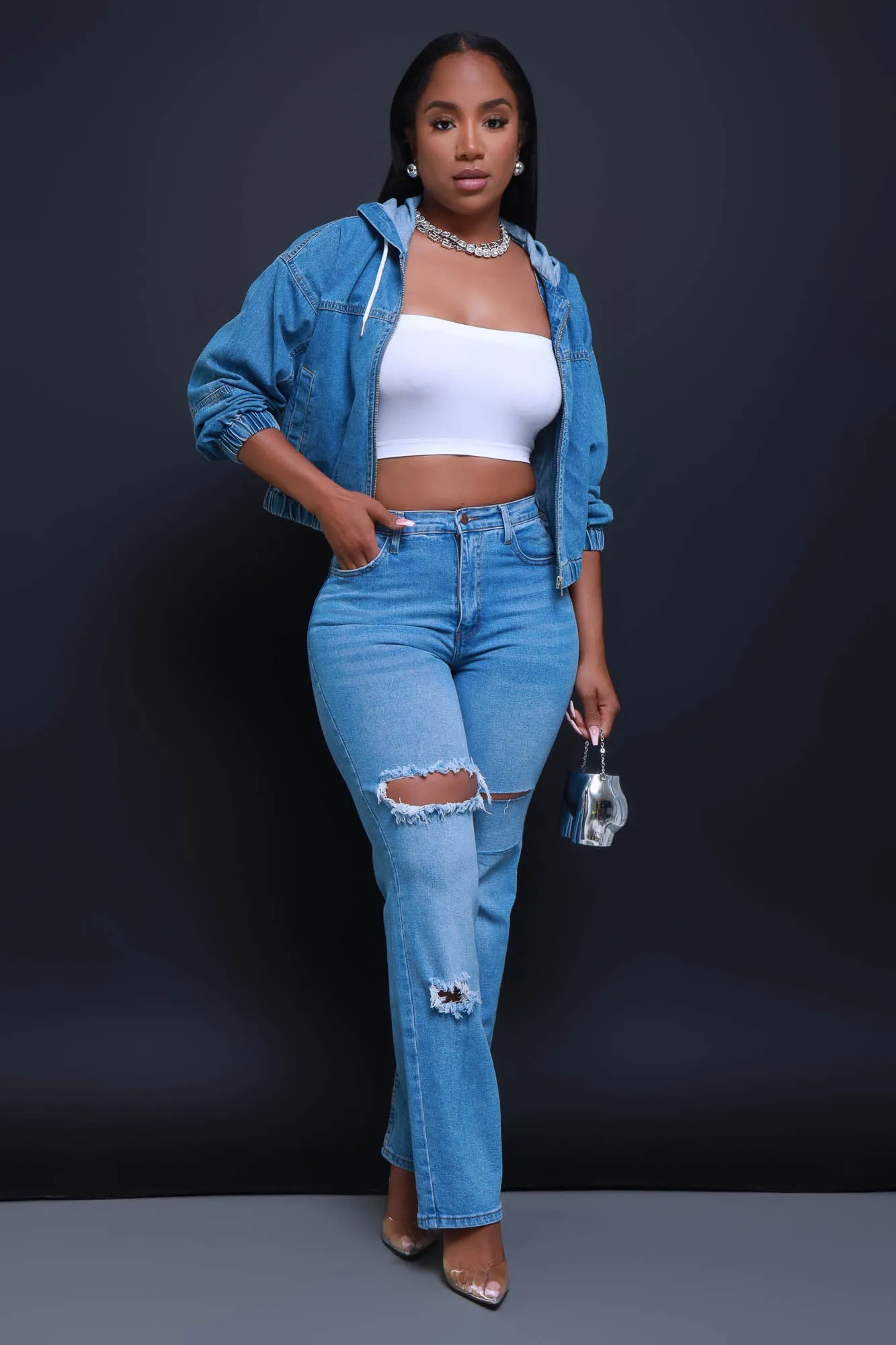 Party Life Strapless Crop Top - White sold by Swankaposh product image thumbnail 4