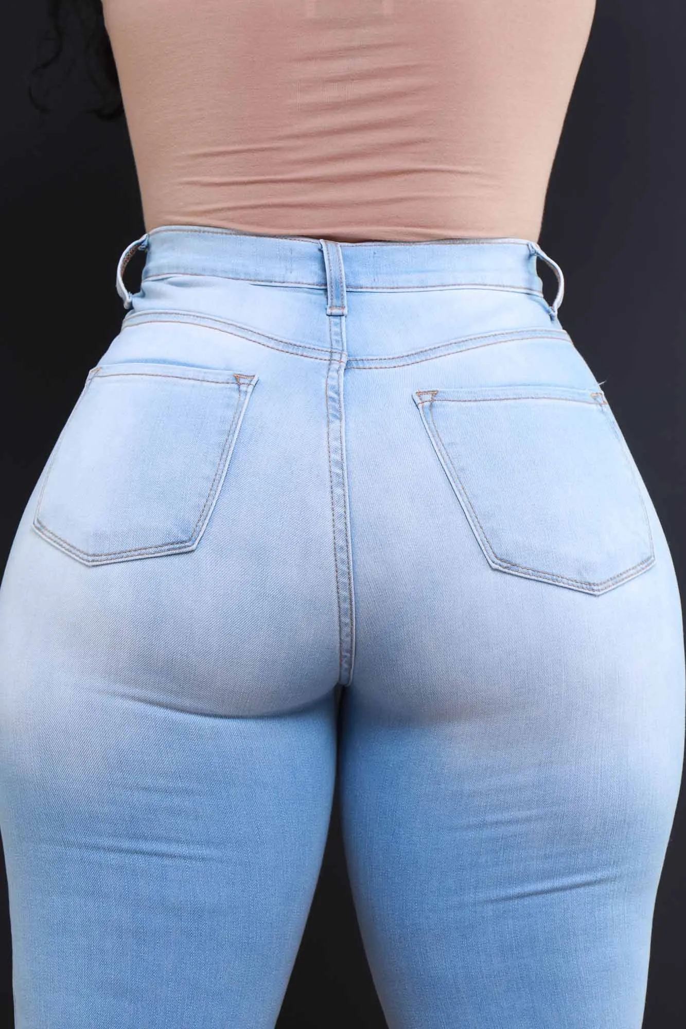 Say Less High Rise Distressed Skinny Jeans - Light Wash sold by Swankaposh product image thumbnail 2