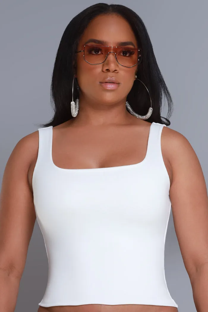 Second Skin Sculpting Sleeveless Tank Top - White sold by Swankaposh