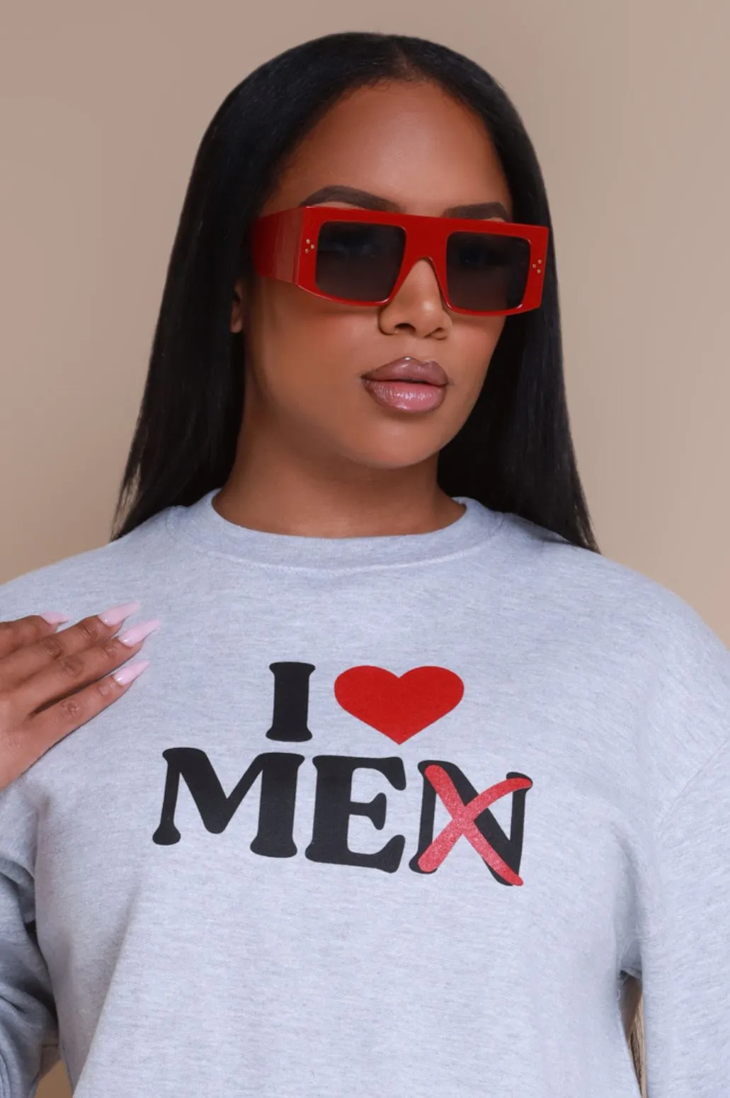 Don't Be Shady Oversized Square Sunglasses - Burgundy sold by Swankaposh product image thumbnail 4