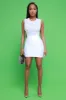 Break The Ice Bandage Mini Skirt - White sold by Swankaposh