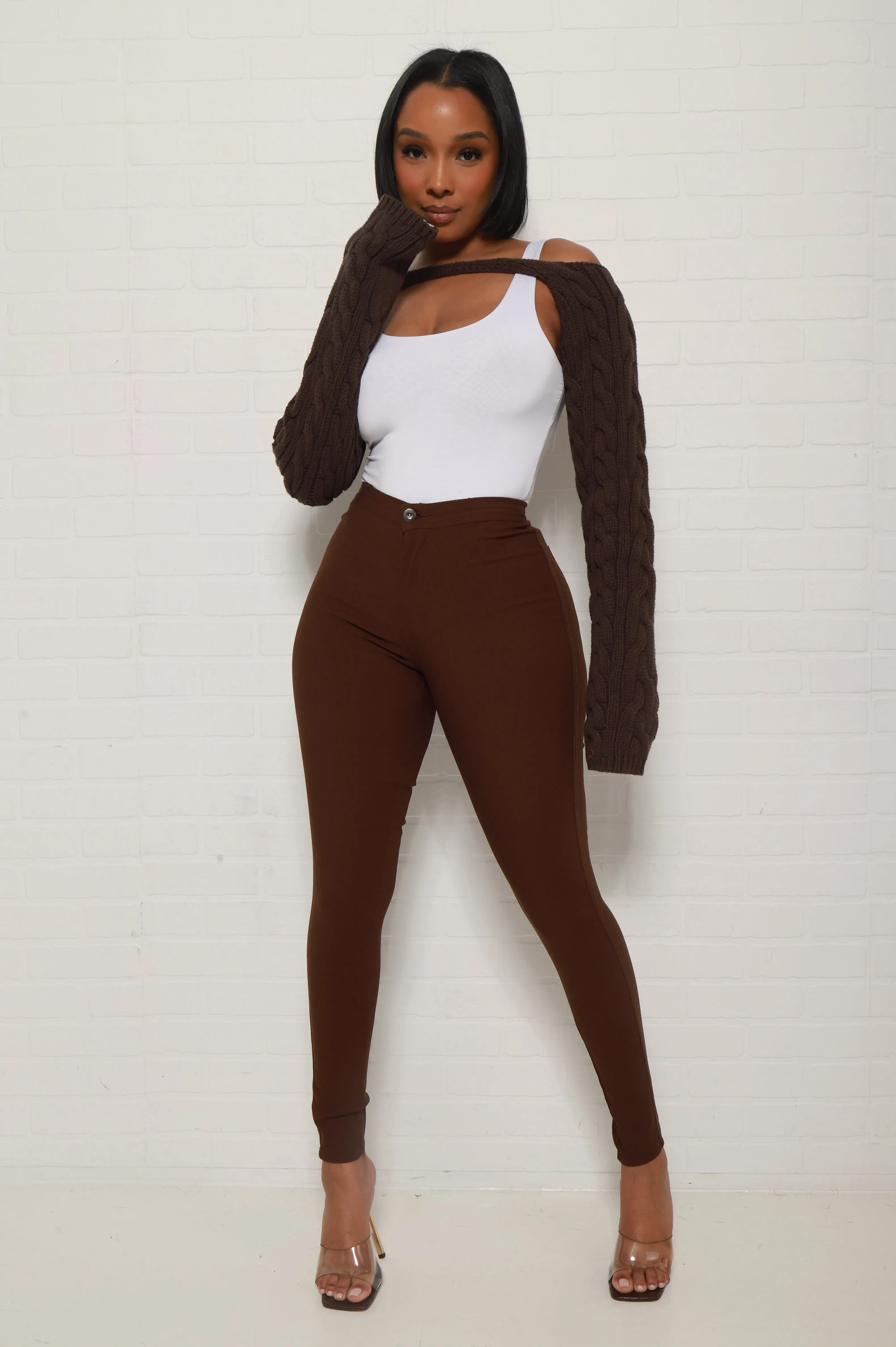 Got It Bad Knit Bolero Sweater - Shadow sold by Swankaposh product image thumbnail 4