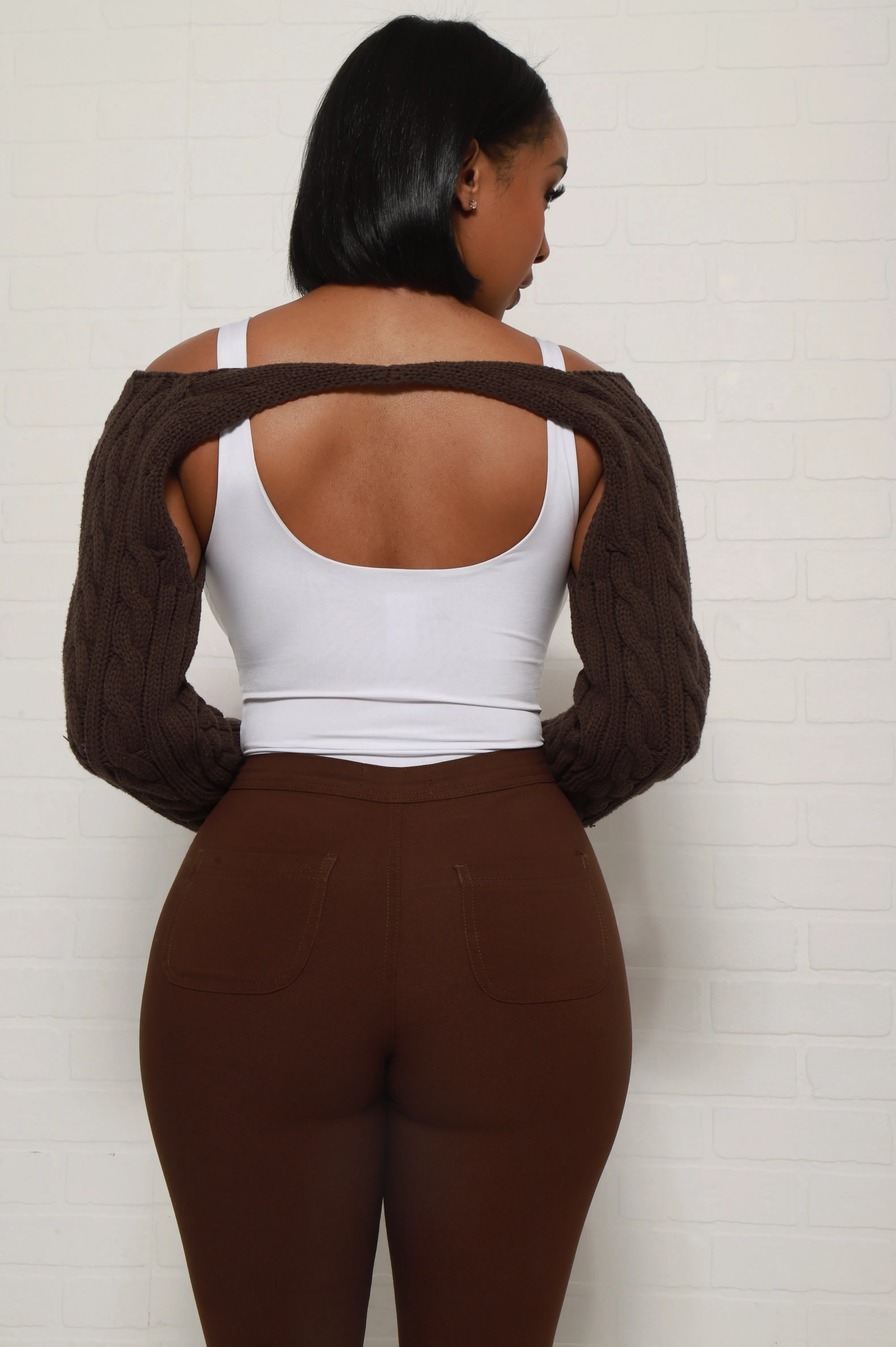 Got It Bad Knit Bolero Sweater - Shadow sold by Swankaposh product image thumbnail 3