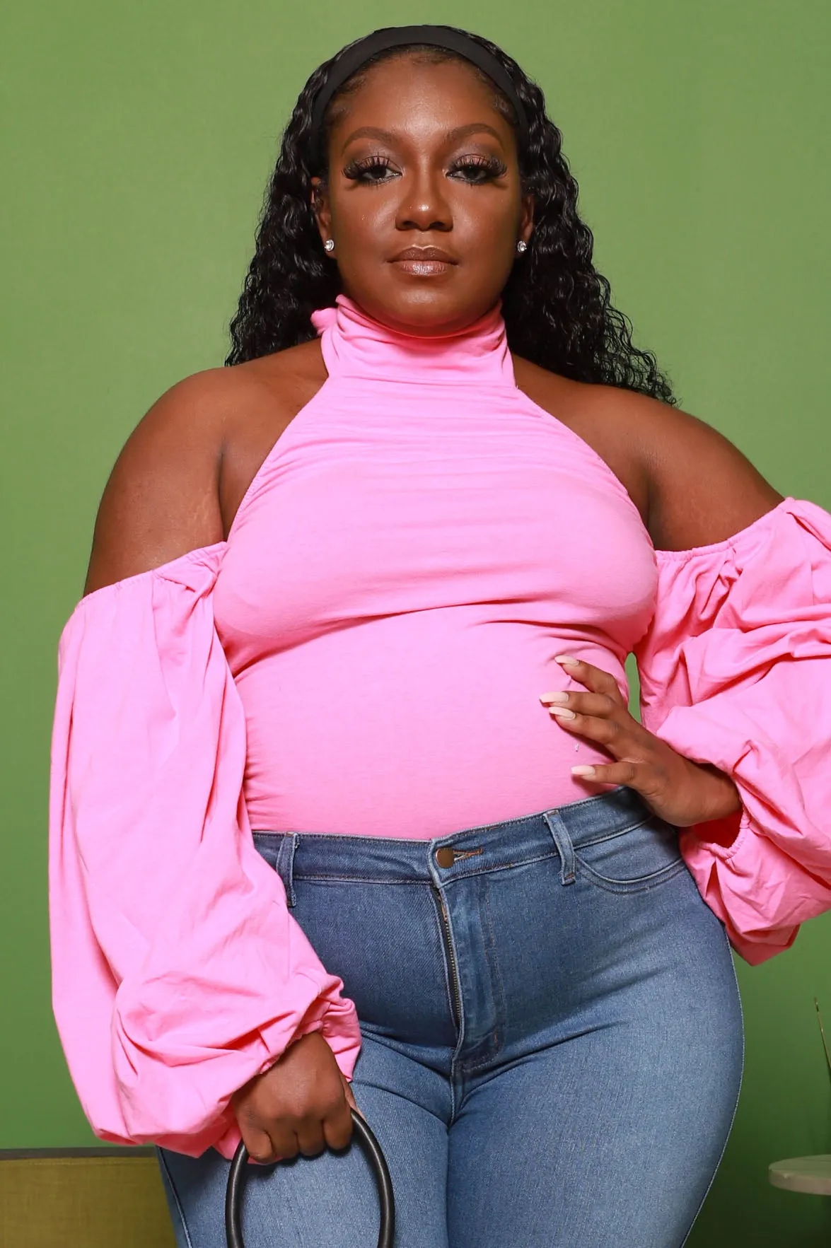 Open My Heart Bow Tie Bodysuit - Barbie Pink sold by Swankaposh product image thumbnail 4