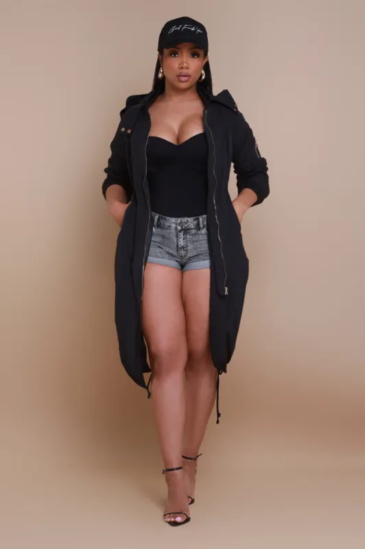Not Your Average Bomber Parka - Black sold by Swankaposh