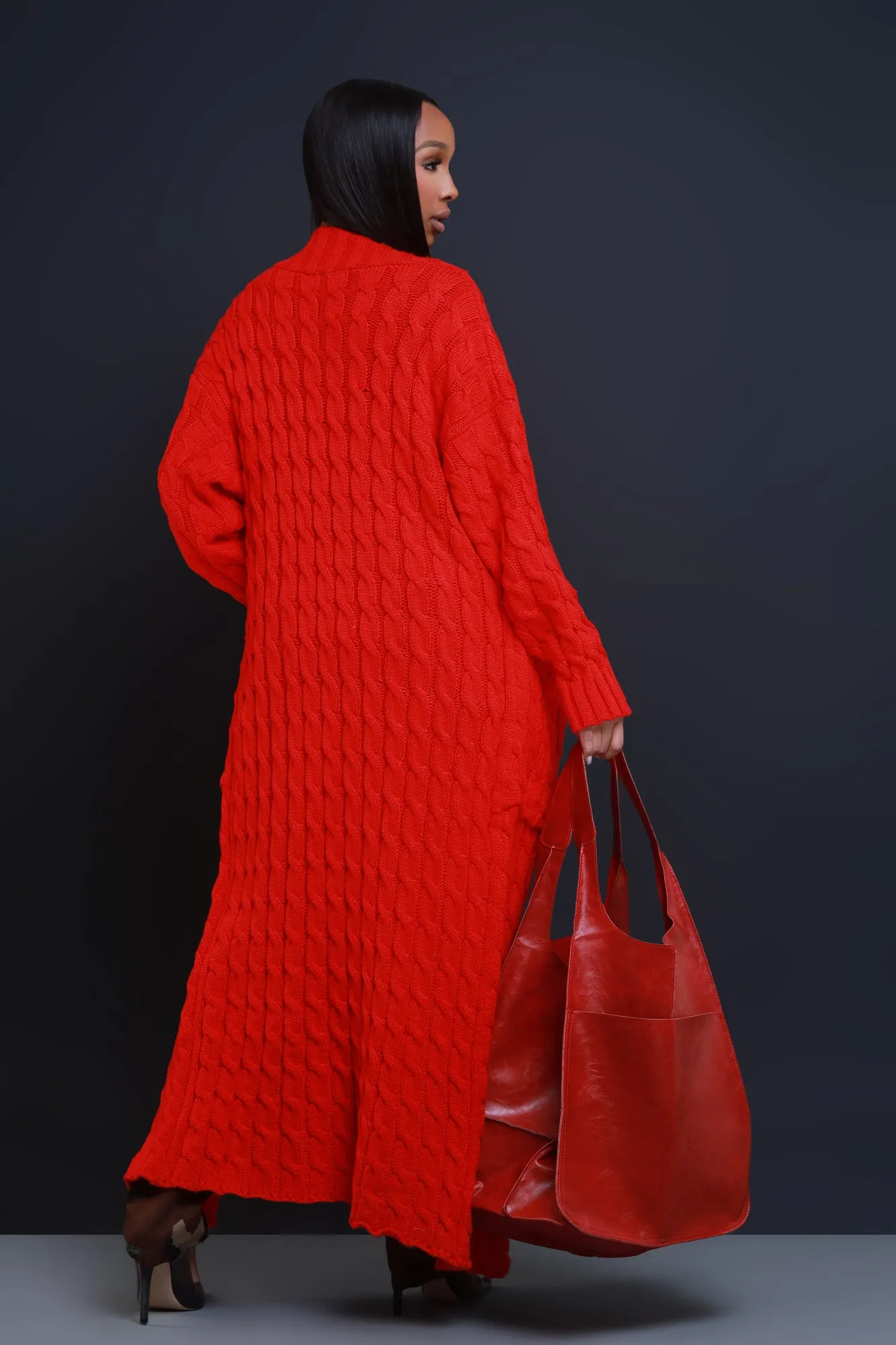 Plenty Of Time Faux Leather Tote Bag - Red sold by Swankaposh product image thumbnail 3