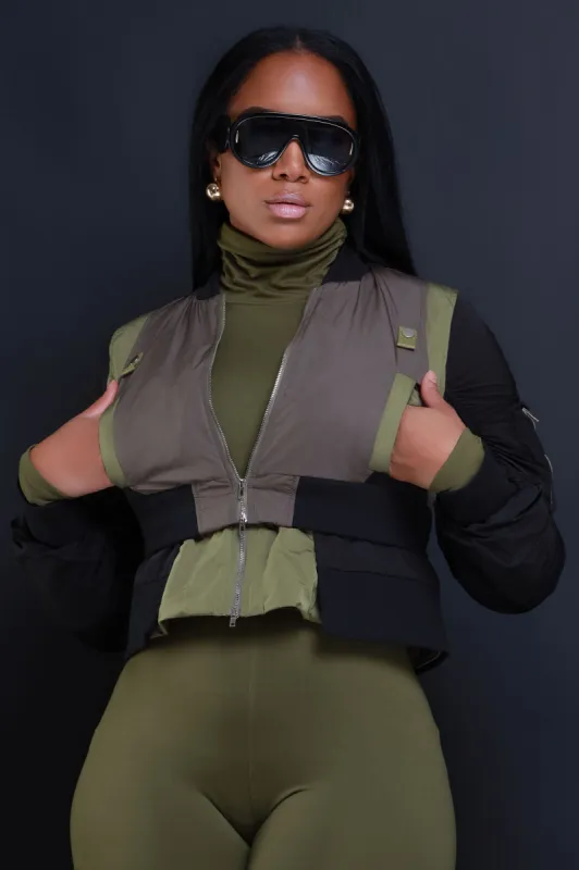 Count On Me Color Block Bomber Jacket - Black Multicolor sold by Swankaposh