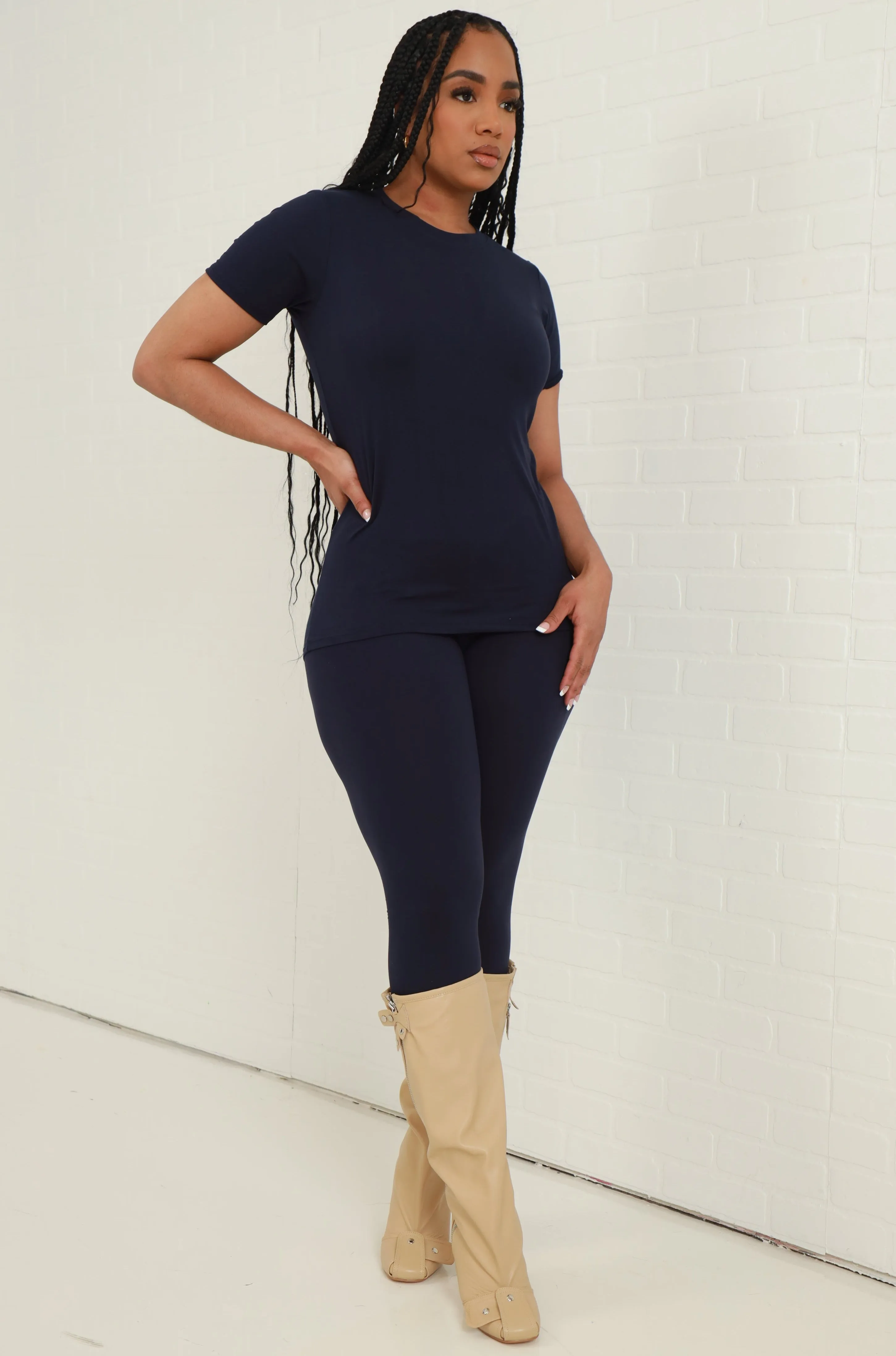Perfect Timing Short Sleeve Pants Set - Navy sold by Swankaposh product image thumbnail 4