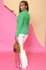 High Society Double Breasted Boyfriend Blazer - Green sold by Swankaposh