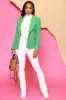 High Society Double Breasted Boyfriend Blazer - Green sold by Swankaposh