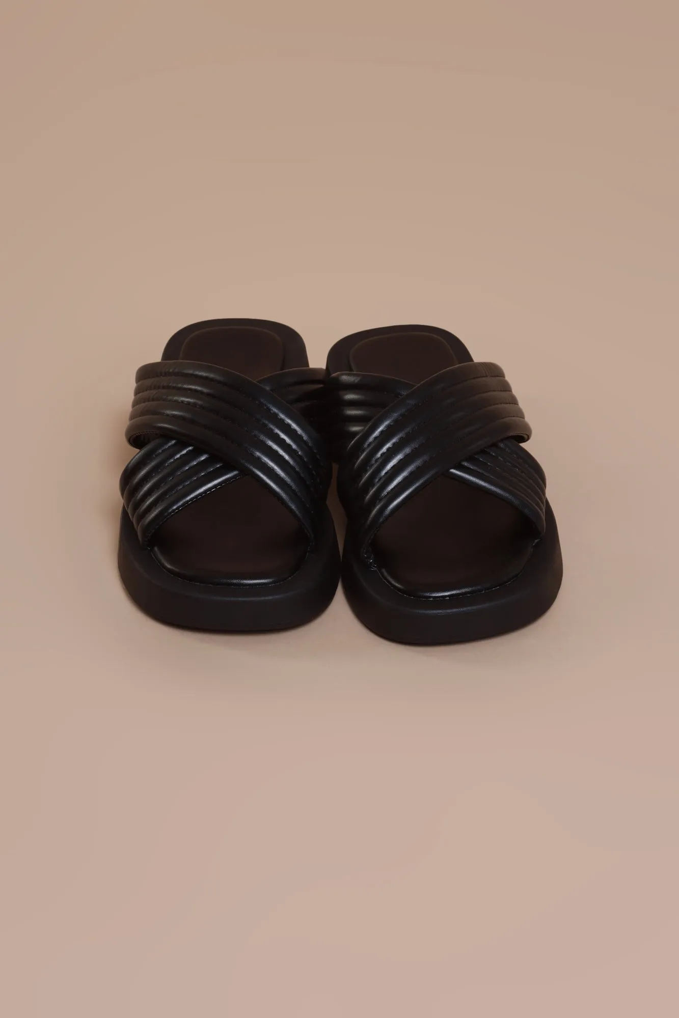 Take A Leap Crossover Slides - Black sold by Swankaposh product image thumbnail 2